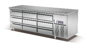 6門抽屜式不鏽鋼工作台冷櫃TC15T6F 抽屜式不鏽鋼工作台